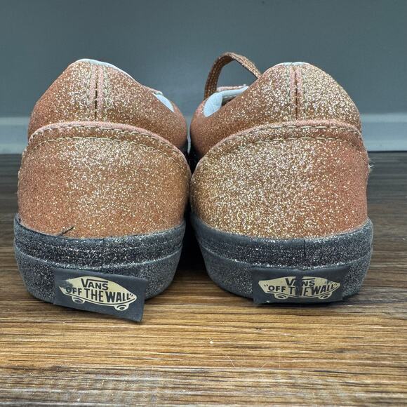 Vans Big Kids size 3 gold glitter Old Skool party lace up shoes - Picture 5 of 8
